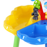 Keezi Kids Outdoor Sand and Water Play Table with Bath Toy Accessories