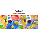 Keezi Kids Outdoor Sand and Water Play Table with Bath Toy Accessories - Top-Down View