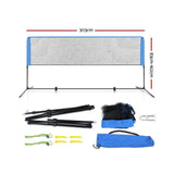 Everfit Multi-Sport Portable Net System for Badminton, Volleyball, Tennis, and More - 3m Adjustable Height, Blue