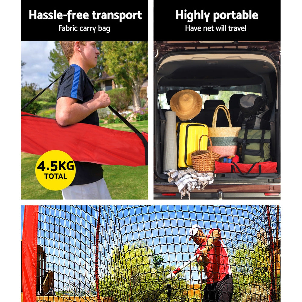 Everfit Multi-Sport Training Net - Portable Baseball, Softball, and Tennis Practice System