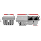 Compact Grey Dual Compartment Pull-Out Waste Bin for Kitchens