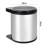 Cefito 14L Elegant Swing-Out Kitchen Waste Bin - Side View