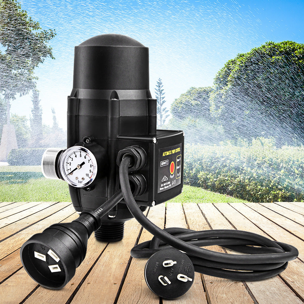 Versatile Black Automatic Water Pump Controller with Adjustable Pressure Switch