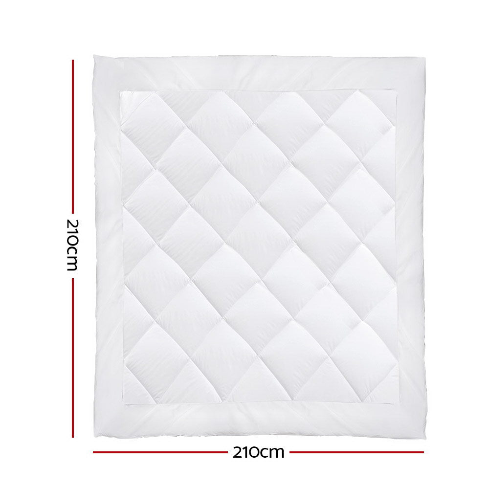 Queen Size Eco-Friendly 700GSM Bamboo Microfiber Quilt with Diamond Stitch Design