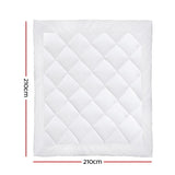 Queen Size Eco-Friendly 700GSM Bamboo Microfiber Quilt with Diamond Stitch Design