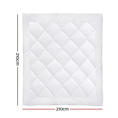 Queen Size Eco-Friendly 700GSM Bamboo Microfiber Quilt with Diamond Stitch Design