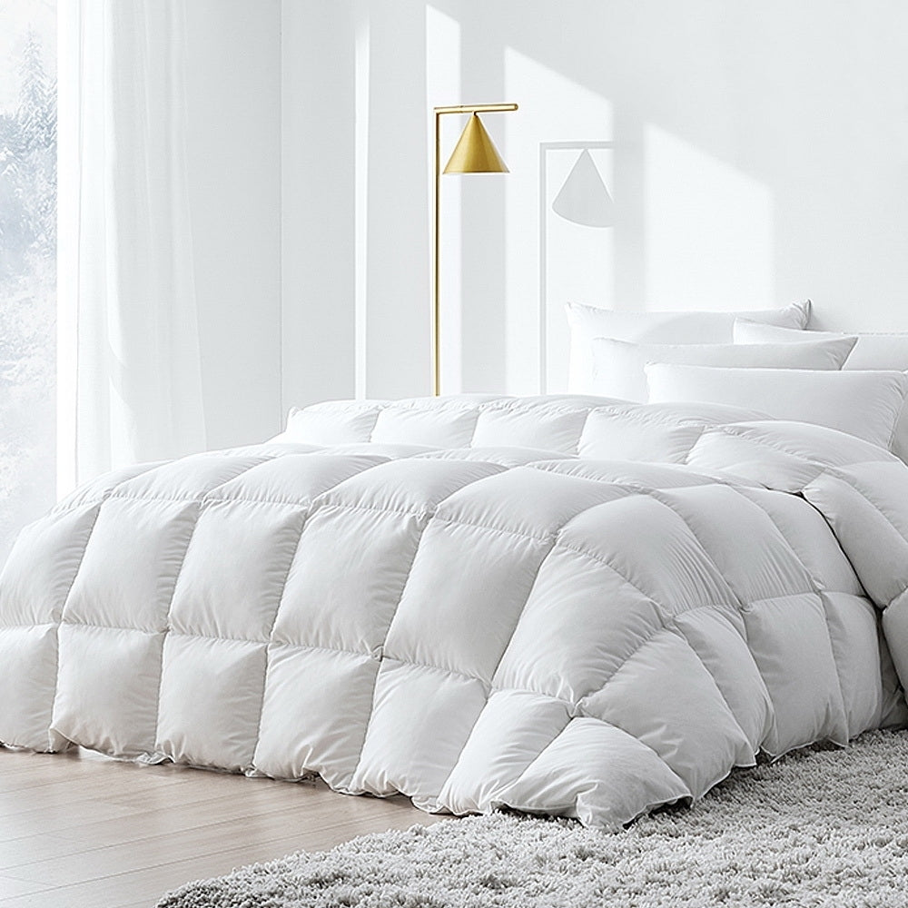 Premium Queen Duck Down Comforter - 500GSM for Ultimate Winter Warmth