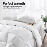 Ultimate Warmth Super King 500GSM Goose Down Feather Quilt for Cozy Nights