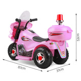 Pink Police Ride-On Motorcycle for Kids