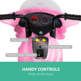 Pink Police Ride-On Motorcycle for Kids