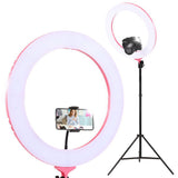 19" Embellir Dimmable LED Ring Light with Stand - 5800LM Makeup & Photography Accessory in Pink