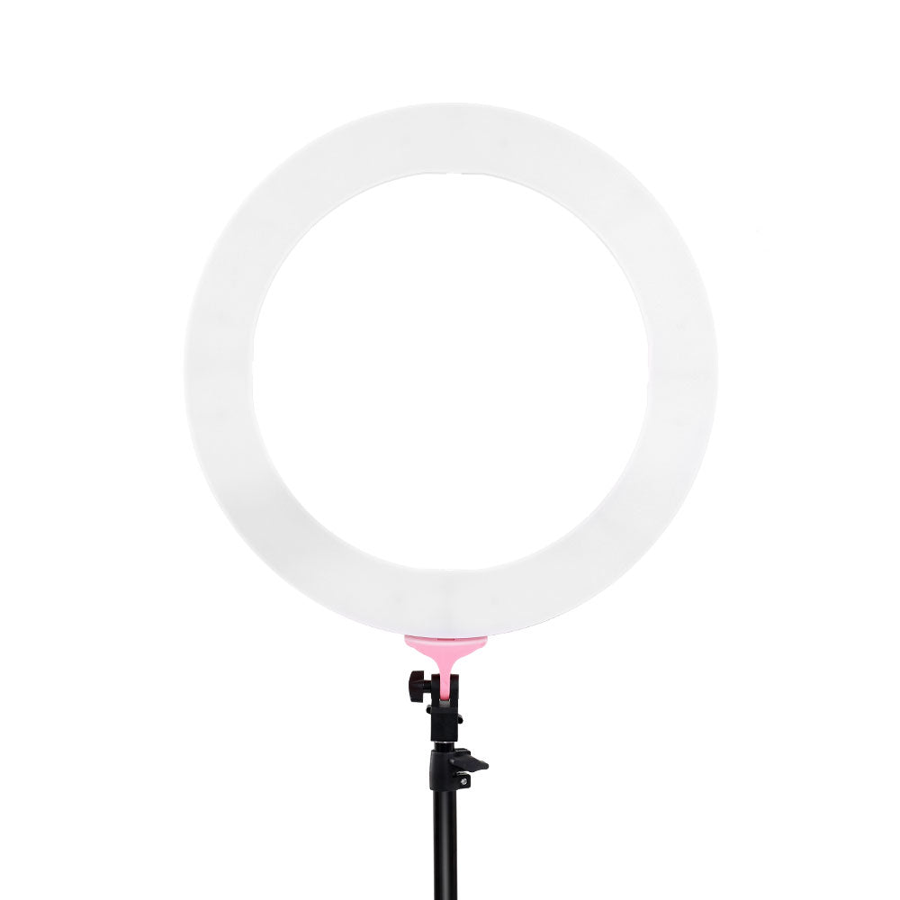 19" Embellir Dimmable LED Ring Light with Stand - 5800LM Makeup & Photography Accessory in Pink