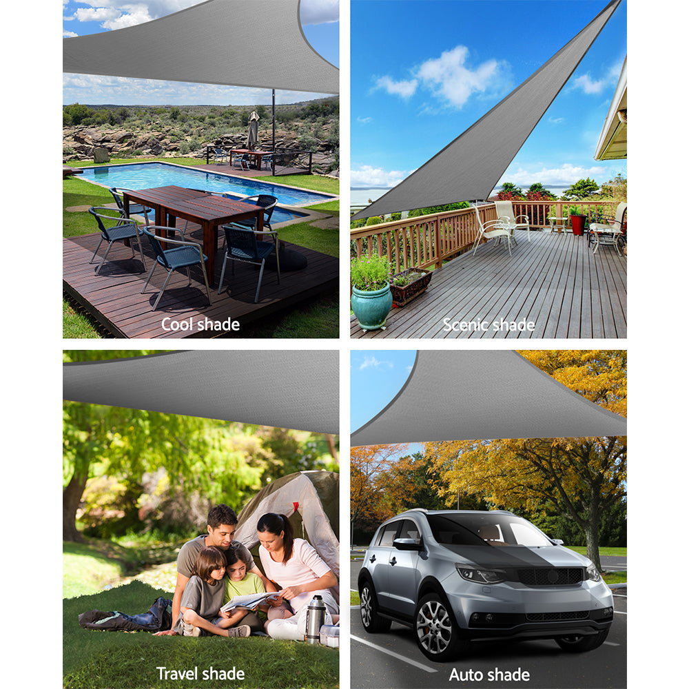 Stylish 5x5m Triangle Shade Sail - Durable UV-Blocking Outdoor Canopy