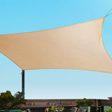 Premium 3x5m Sand Rectangular Shade Sail Canopy - Ultimate UV Protection and Weather-Resistant Design