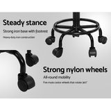 Set of 2 Black Hydraulic Lift Swivel Salon Stools with Saddle Seat Design - Low Angle