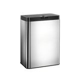 50L Automatic Motion Sensor Stainless Steel Trash Can with AC Power Supply - Front View