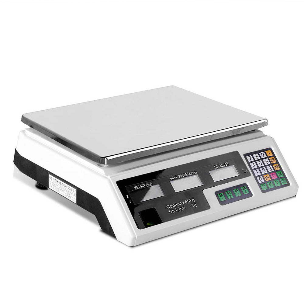 40KG Rechargeable Digital Counting Scale with LCD Display for Commercial Use