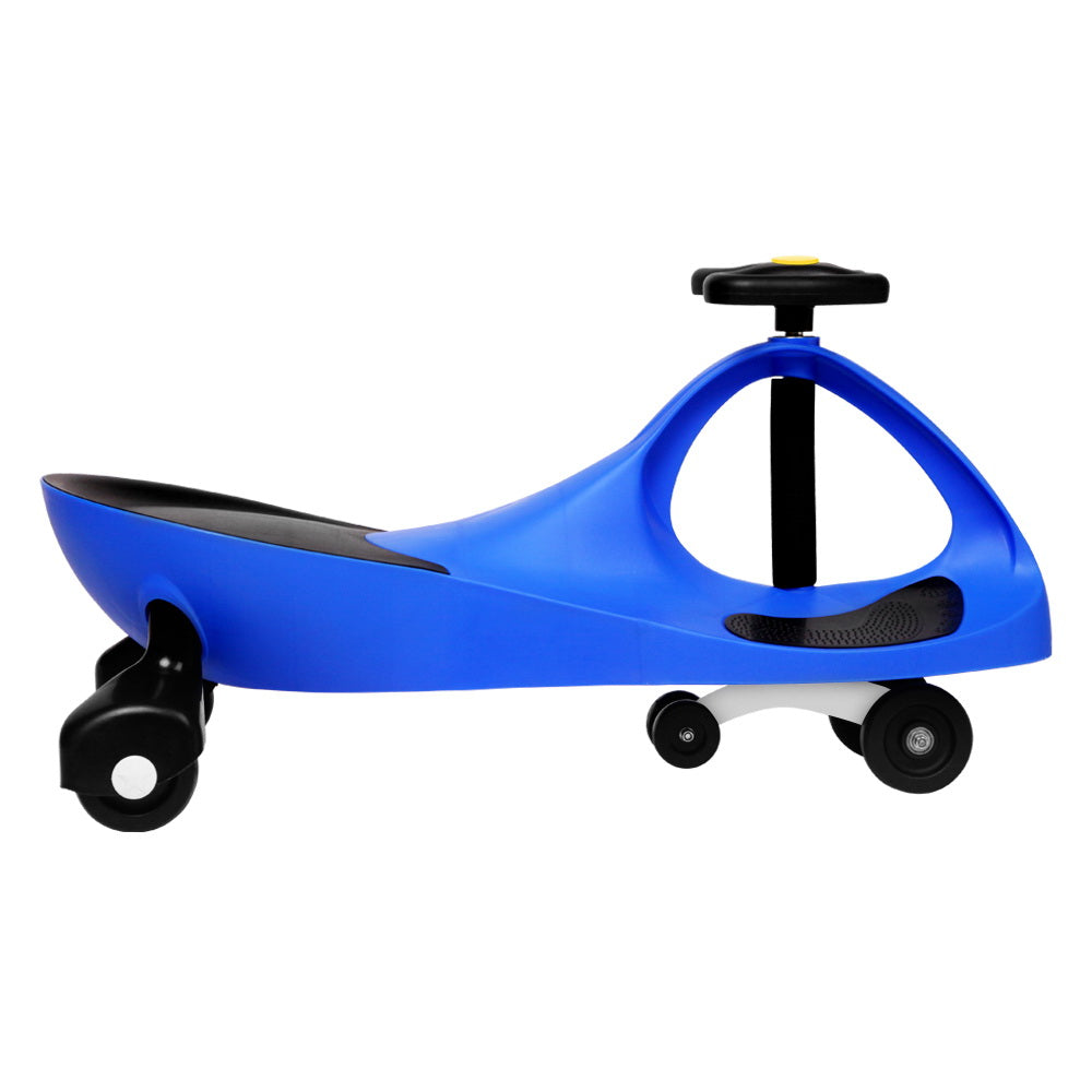 Blue Pedal-Free Kids Swing Car - 79cm Ride-On Toy