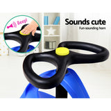 Blue Pedal-Free Kids Swing Car - 79cm Ride-On Toy - Rear View