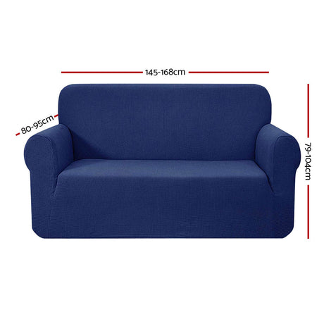 Artiss Stretchable Navy Sofa Slipcover for 2-Seater Couch Protection