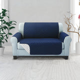 Quilted Navy Sofa Cover for 2-Seater - Artiss Lounge Protector and Slipcover