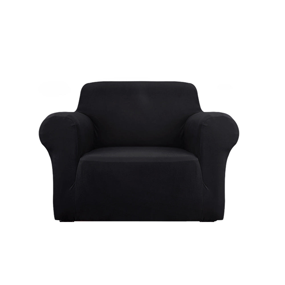 Elastic Black Sofa Slipcover for Single Seat by Artiss