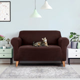 Artiss Coffee Stretch Sofa Cover for 2-Seater Couch