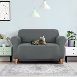 Artiss Elegant Grey Stretchable Couch Cover for 2-Seater Sofa