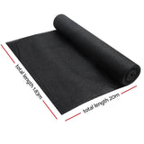 Premium 70% UV Resistant Shade Sail Cloth Roll for Garden - 1.83m x 20m in Black - Side View