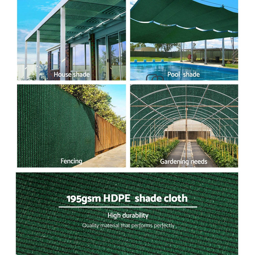 Premium Green Shade Sail - 1.83m x 20m Heavy-Duty UV-Protected Mesh for Optimal Plant Care and Greenhouse Use