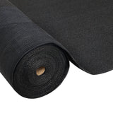 3.66x10m Black UV Resistant Shade Fabric for Garden and Greenhouse Protection - Front View