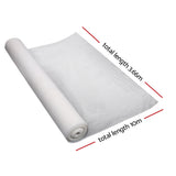 50% UV-Protection Garden Shade Cloth Roll - 3.66m x 10m White Knitted Fabric - Side View