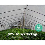 50% UV-Protection Garden Shade Cloth Roll - 3.66m x 10m White Knitted Fabric - Close-Up Angle