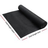 Premium 70% UV Resistant Shade Cloth Roll for Greenhouses and Gardens - 3.66x10m Black - Front View