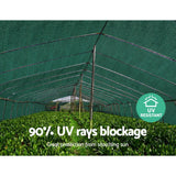 Premium Green 90% UV-Resistant Shade Cloth Roll - 3.66m x 10m, 195gsm for Ultimate Plant Protection and Greenhouse Applications