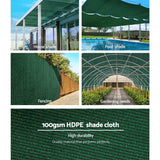 50% UV-Protection Green Shade Cloth Roll - 3.66m x 20m, 100gsm