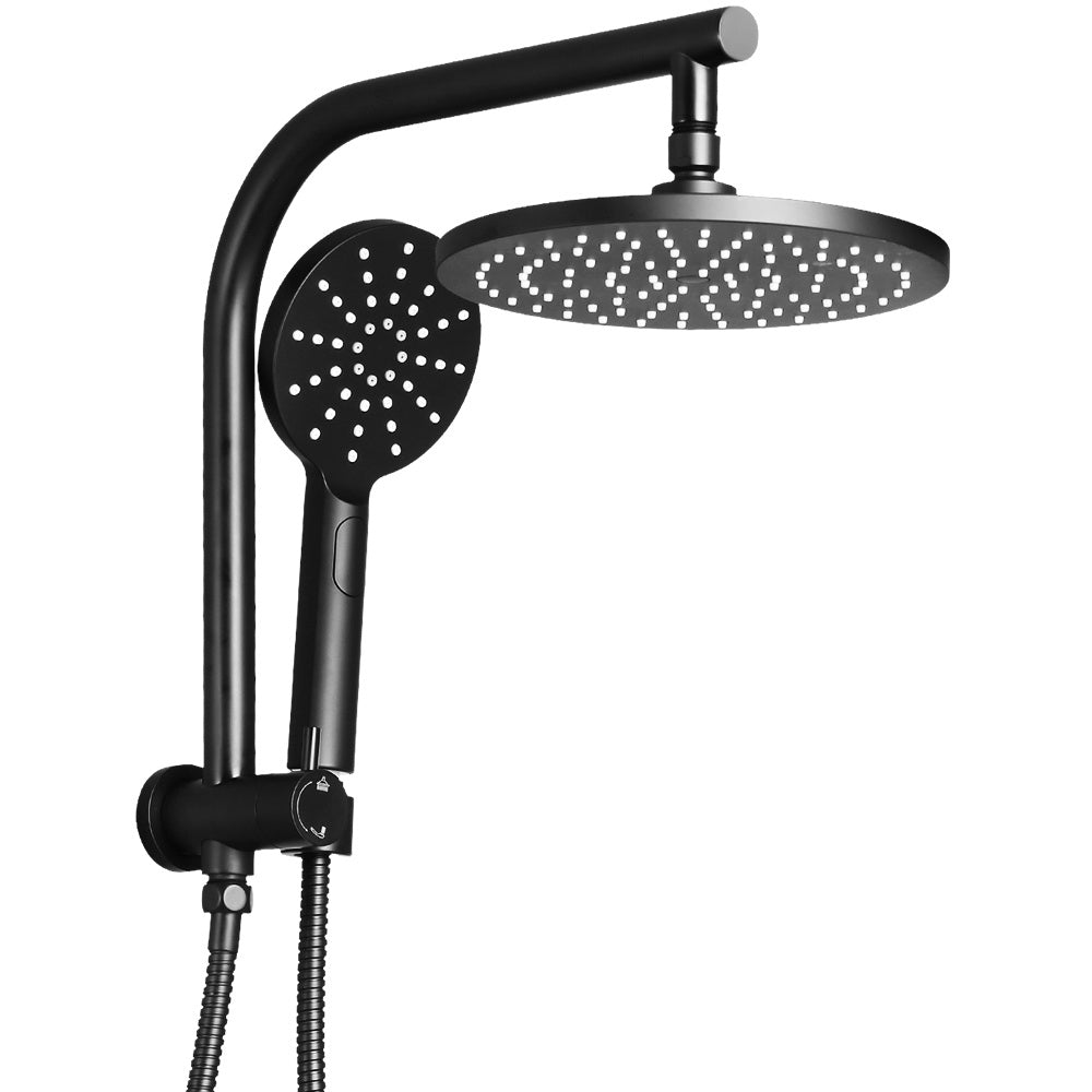 Cefito Luxurious Matte Black 9-Inch High Pressure Rain Shower System with Handheld Feature