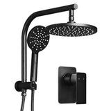 Cefito Luxe Matte Black 9'' Rainfall Shower System with Handheld Mixer and High Pressure Performance