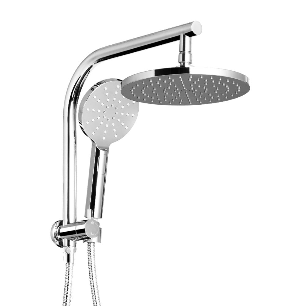 Cefito Premium 9'' Chrome Rainfall Shower System with Handheld High Pressure and Brass Diverter