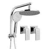 Cefito 9-Inch High Pressure Luxury Rain Shower System with Handheld Sprayer and Brass Diverter