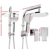 Cefito 9-Inch High Pressure Luxury Rain Shower System with Handheld Sprayer and Brass Diverter