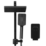 Cefito Luxury 8-Inch High Pressure Rain Shower Head Set with Handheld Mixer in Matte Black