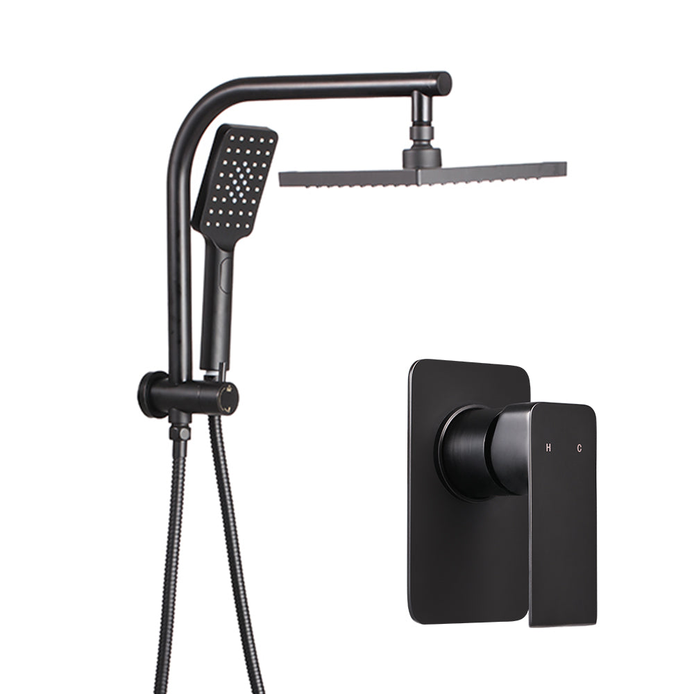 Cefito Luxury 8-Inch High Pressure Rain Shower Head Set with Handheld Mixer in Matte Black