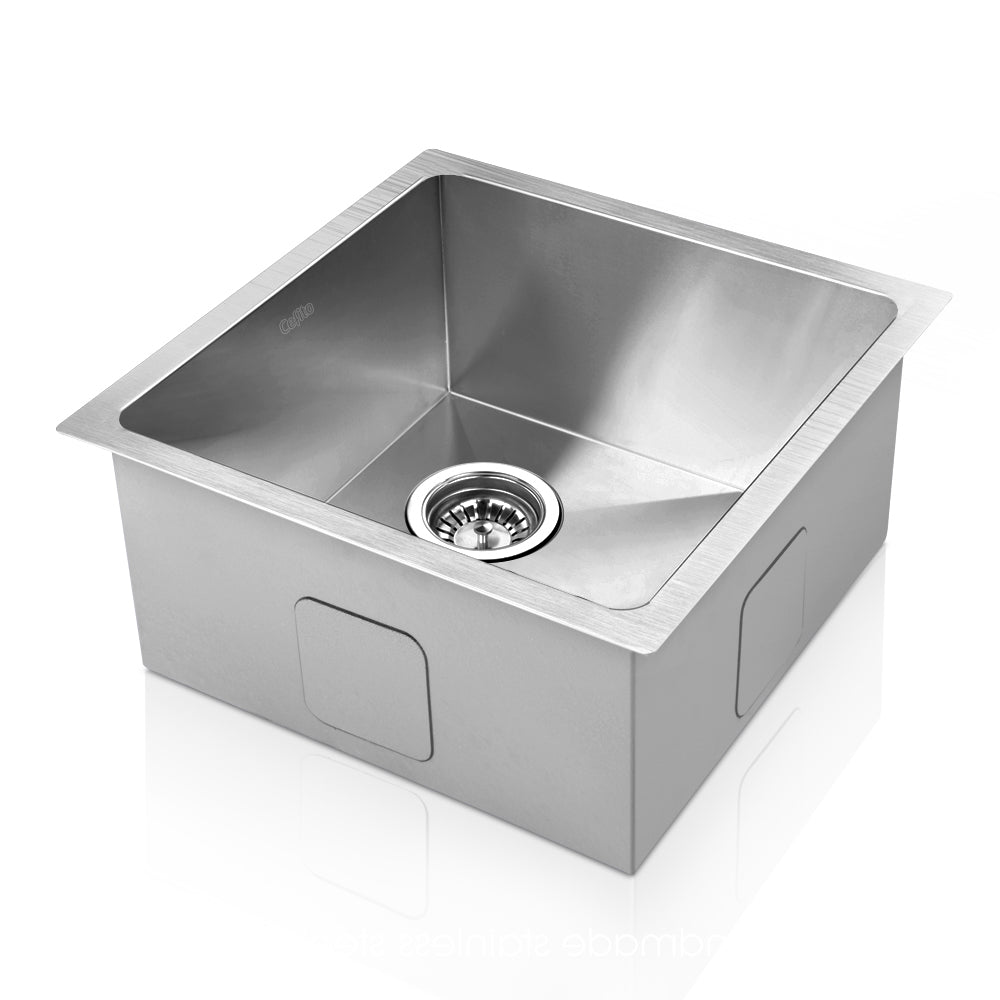 Luxurious 44cm x 44cm Artisan Stainless Steel Kitchen Sink - Stylish and Functional with Multiple Installation Options