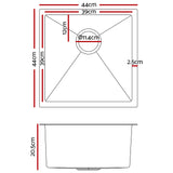 Luxurious 44cm x 44cm Artisan Stainless Steel Kitchen Sink - Stylish and Functional with Multiple Installation Options