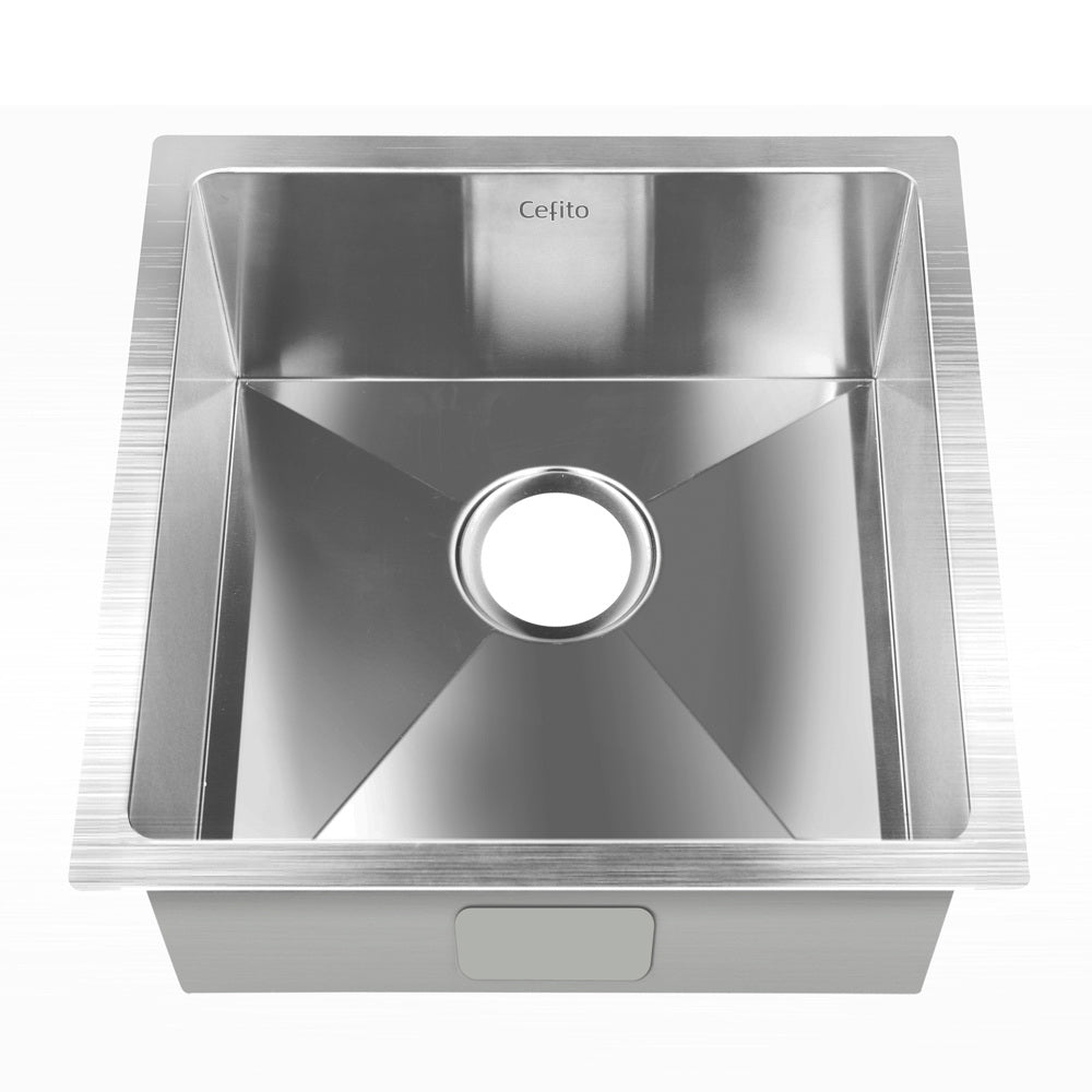 Luxurious 44cm x 44cm Artisan Stainless Steel Kitchen Sink - Stylish and Functional with Multiple Installation Options