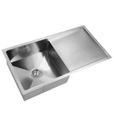 Cefito 75cm x 45cm Artisan Crafted 304 Stainless Steel Kitchen Sink - Flexible Installation Options in Polished Silver