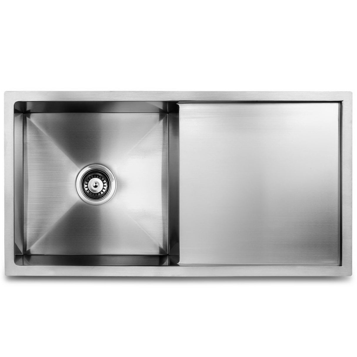 Cefito 75cm x 45cm Artisan Crafted 304 Stainless Steel Kitchen Sink - Flexible Installation Options in Polished Silver