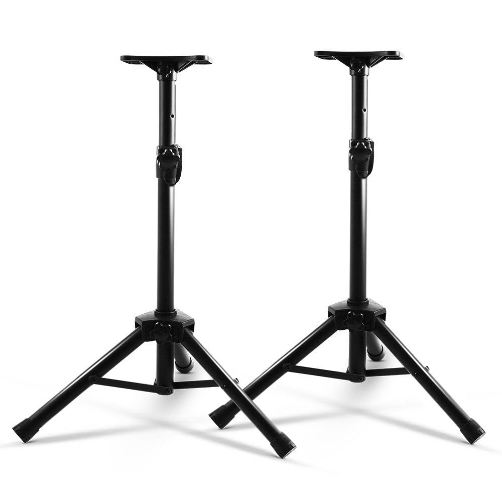 Pair of Adjustable 120CM Professional Speaker Stands - Black