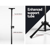 Pair of Adjustable 120CM Professional Speaker Stands - Black